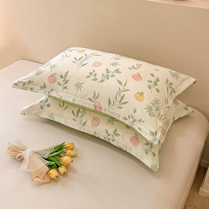 91家纺网 家纺一手货源 找家纺 绵庭家纺 2025新款12868全棉套件单品系列二四件套 轻婉花语