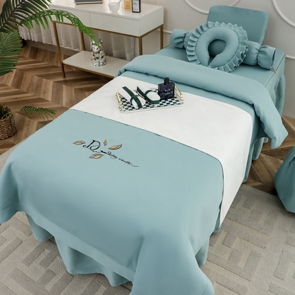 千姿坊 2025新款床罩四件套-黄金叶 浅绿