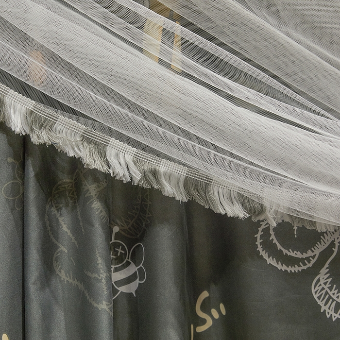 91家纺网 家纺一手货源 找家纺 锦逸家居 2025新款四季款三开门落地床幔蚊帐 幻城-乐呵呵