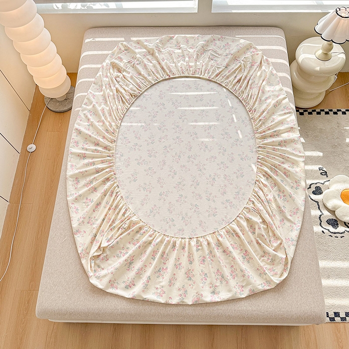 91家纺网 家纺一手货源 找家纺 2025新款12868全棉套件单品系列二单床笠 若薇