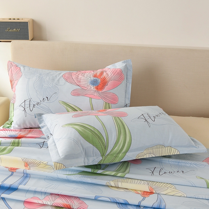 91家纺网 家纺一手货源 找家纺 润淳家居 2025新款老粗布三件套及单品 花伊曼 蓝