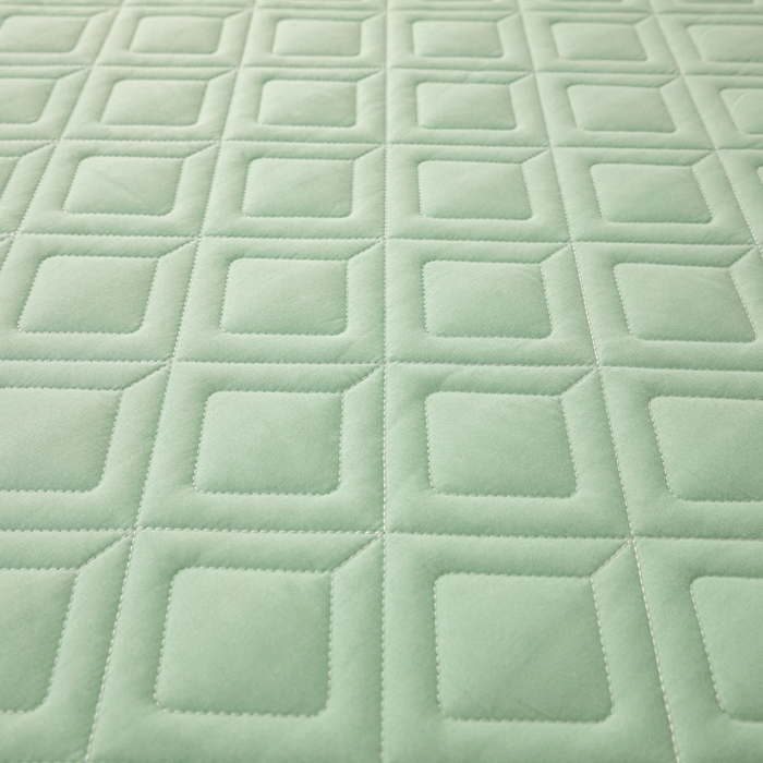 91家纺网 家纺一手货源 找家纺 云玲时尚 2025新款三防磨毛防水夹棉单人枕套 果绿