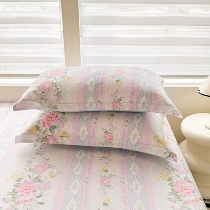 91家纺网 家纺一手货源 找家纺 （总）绵庭家纺 2025新款12868全棉套件单品系列二单枕套