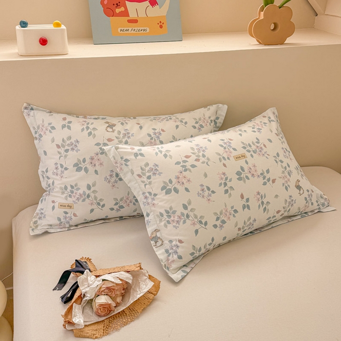 91家纺网 家纺一手货源 找家纺 绵庭家纺 2025新款12868全棉套件单品系列二单枕套 温暖思绪