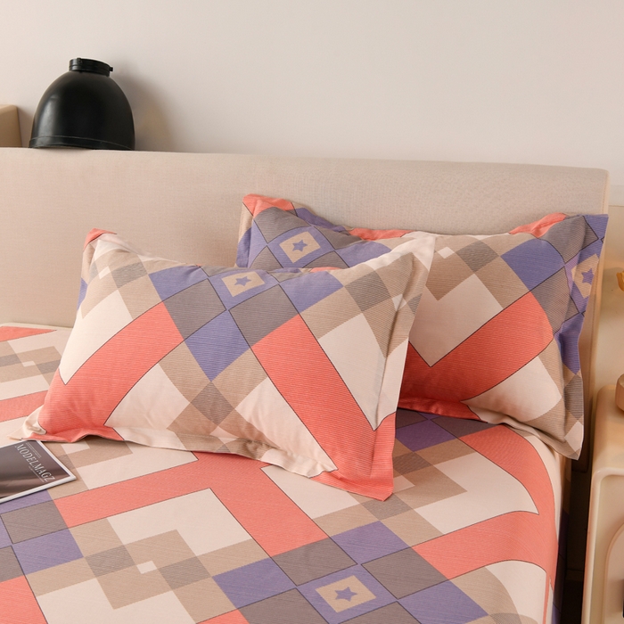 91家纺网 家纺一手货源 找家纺 润淳家居 2025新款老粗布三件套及单品 卡酷格 粉