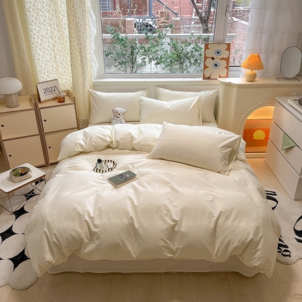 91家纺网 家纺一手货源 找家纺 （总）卡巴伦家纺 2025新款40支纯棉A类水洗棉四件套风格2