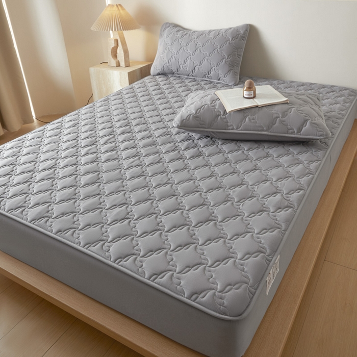 91家纺网 家纺一手货源 找家纺 （总）雪云美2025新款全棉夹棉床笠13372斜纹A类纯棉床罩可定制尺寸-风车款