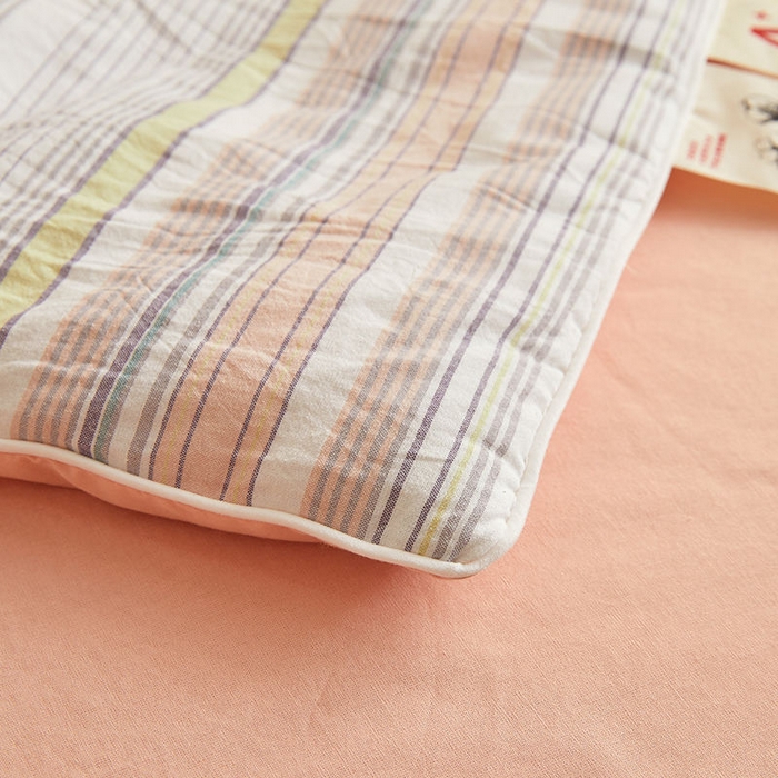 91家纺网 家纺一手货源 找家纺 金喜2025 新款全棉色织水洗棉夏被夏凉被夏天薄被子-羽丝棉单夏被系列 西蒙粉