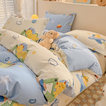 绵庭家纺 2025新款12868全棉套件单品系列二四件套 太空旅行