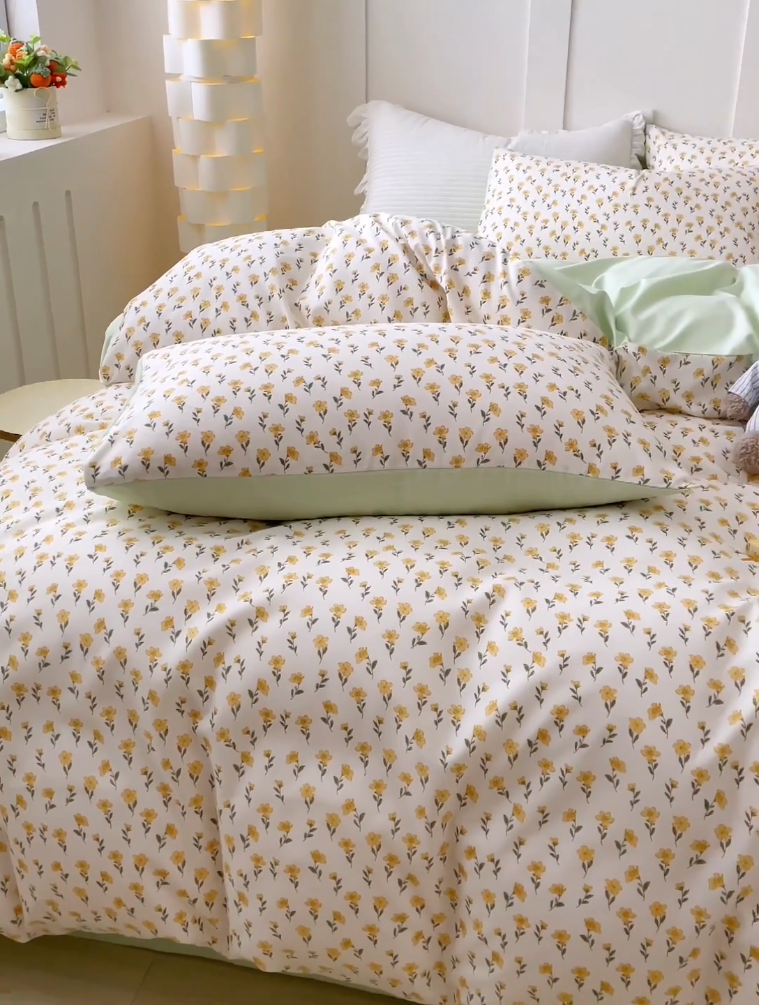 91家纺网 家纺一手货源 找家纺 汣沐生活 2025新款针织棉印花款四件套 舒芙蕾