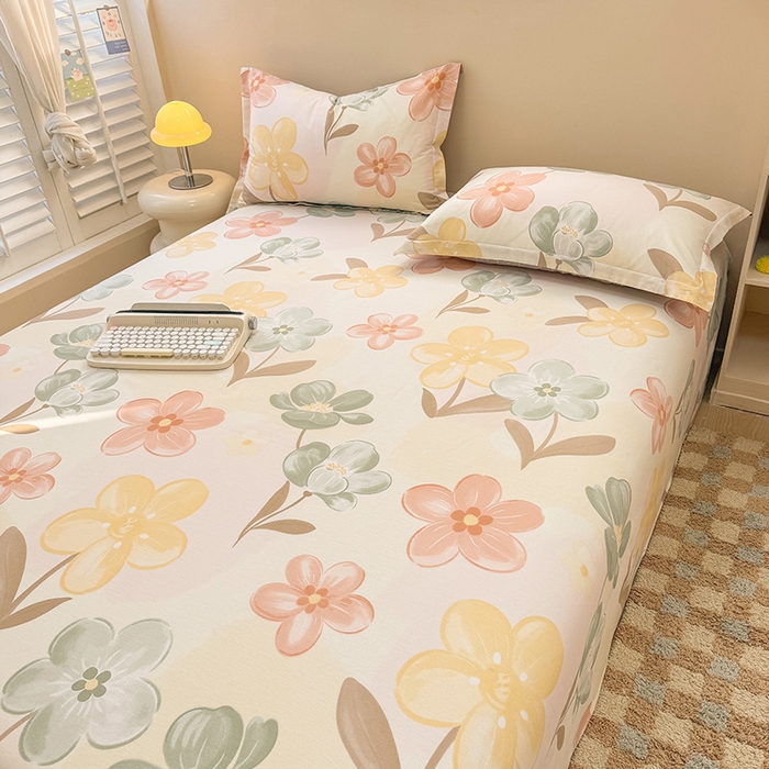 91家纺网 家纺一手货源 找家纺 绵庭家纺 2025新款12868全棉套件单品系列二单床单 优朵