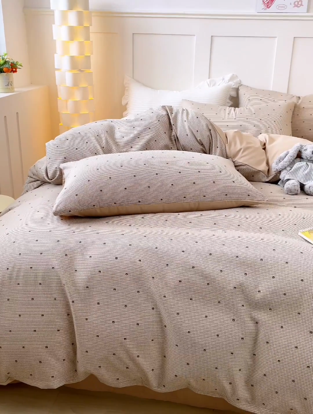 91家纺网 家纺一手货源 找家纺 汣沐生活 2025新款针织棉印花款四件套 梦星河