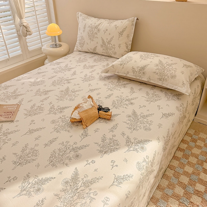 91家纺网 家纺一手货源 找家纺 绵庭家纺 2025新款12868全棉套件单品系列二单床单 苏夏觅影