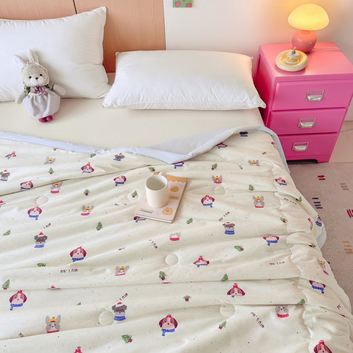 91家纺网 家纺一手货源 找家纺 宜梦家居【需要买家秀请联系老板】 2025新款双面纯棉夏被夏凉被系列 艺术熊熊