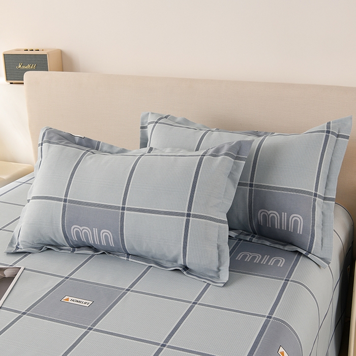 91家纺网 家纺一手货源 找家纺 润淳家居 2025新款老粗布三件套及单品 格格精致 灰