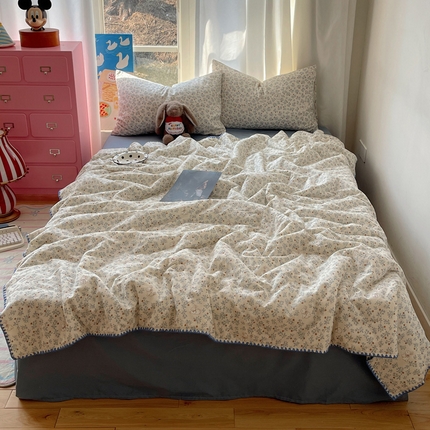 一加一 2025A类全棉有氧双层纱印花夏被 安妮兔