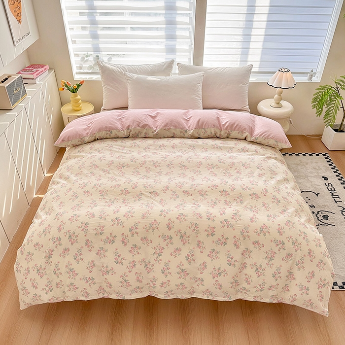 91家纺网 家纺一手货源 找家纺 绵庭家纺 2025新款12868全棉套件单品系列二四件套 若薇