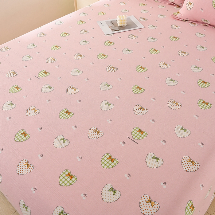 91家纺网 家纺一手货源 找家纺 润淳家居 2025新款老粗布三件套及单品 公主心愿 粉