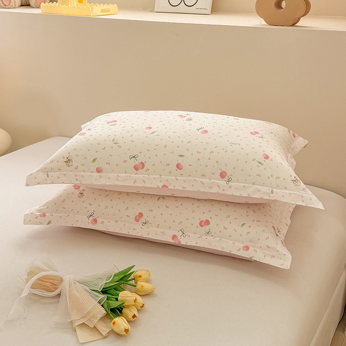 91家纺网 家纺一手货源 找家纺 绵庭家纺 2025新款12868全棉套件单品系列二四件套 樱桃甜宠