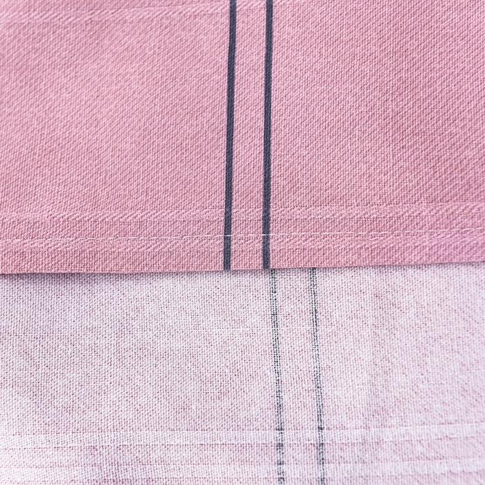 91家纺网 家纺一手货源 找家纺 润淳家居 2025新款老粗布三件套及单品 格鹿 豆沙