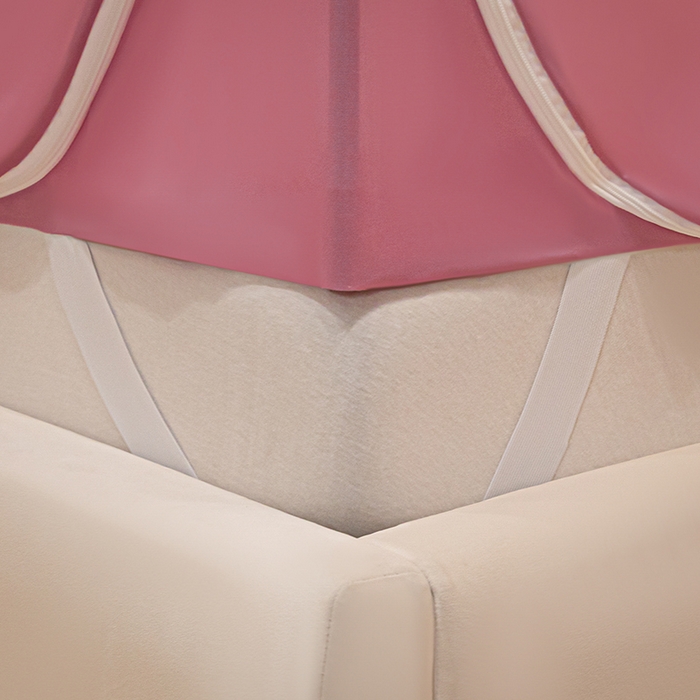 91家纺网 家纺一手货源 找家纺 锦逸家居 2025新款坐床式防摔遮光蚊帐 郁金花开-遮光