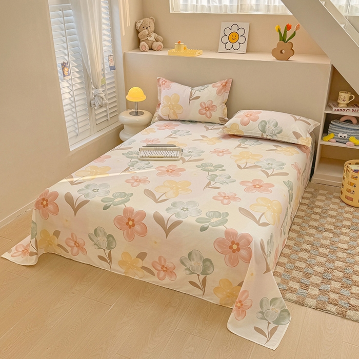 91家纺网 家纺一手货源 找家纺 绵庭家纺 2025新款12868全棉套件单品系列二单床单 优朵