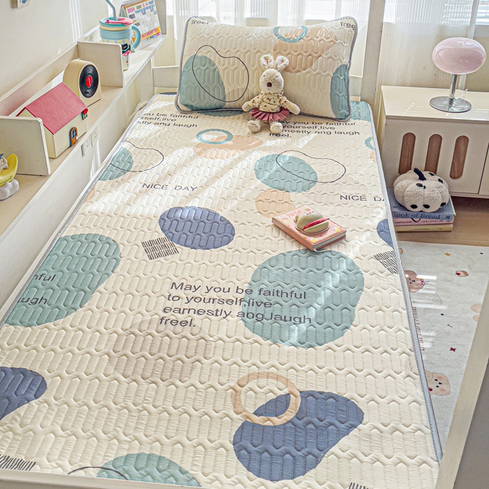 91家纺网 家纺一手货源 找家纺 富馨莱 2025新款A类凉感丝空气纤维凉席学生款 幻影