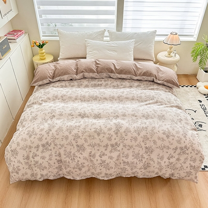 绵庭家纺 2025新款12868全棉套件单品系列二单被套 摩菲