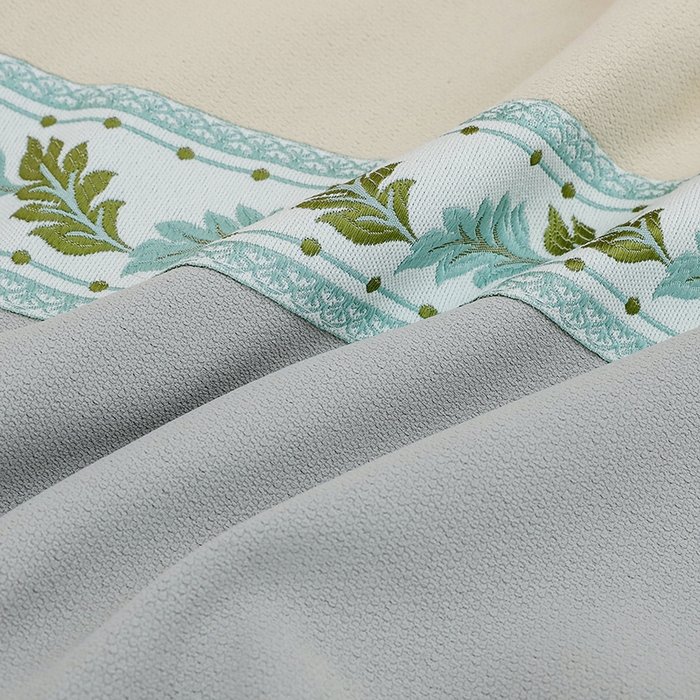 91家纺网 家纺一手货源 找家纺 千姿坊 2025新款床罩四件套-叶语 叶语-灰