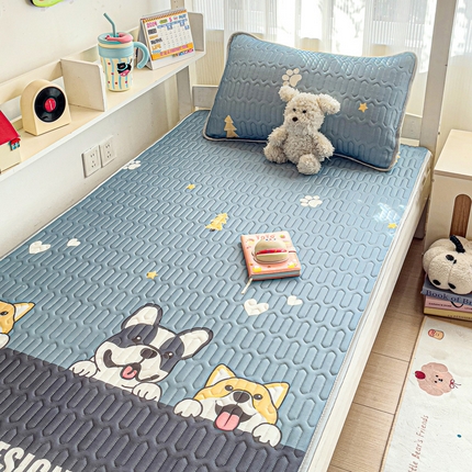 富馨莱 2025新款A类凉感丝空气纤维凉席学生款 柯基