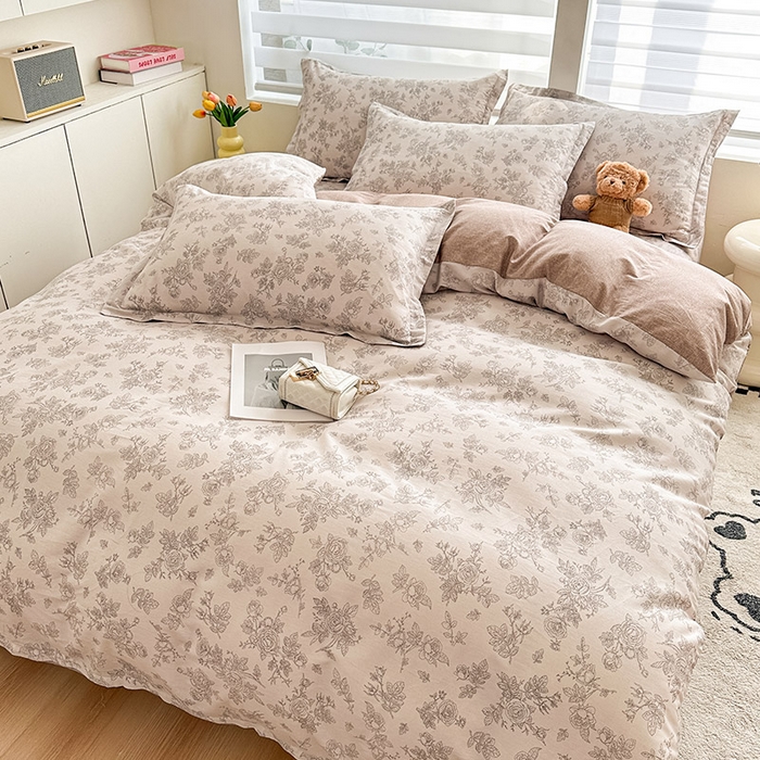 91家纺网 家纺一手货源 找家纺 绵庭家纺 2025新款12868全棉套件单品系列二四件套 摩菲