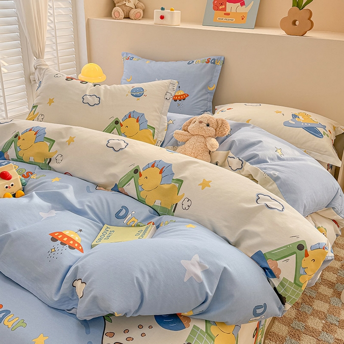 91家纺网 家纺一手货源 找家纺 绵庭家纺 2025新款12868全棉套件单品系列二四件套 太空旅行