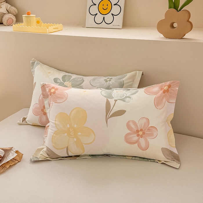 91家纺网 家纺一手货源 找家纺 绵庭家纺 2025新款12868全棉套件单品系列二单枕套 优朵