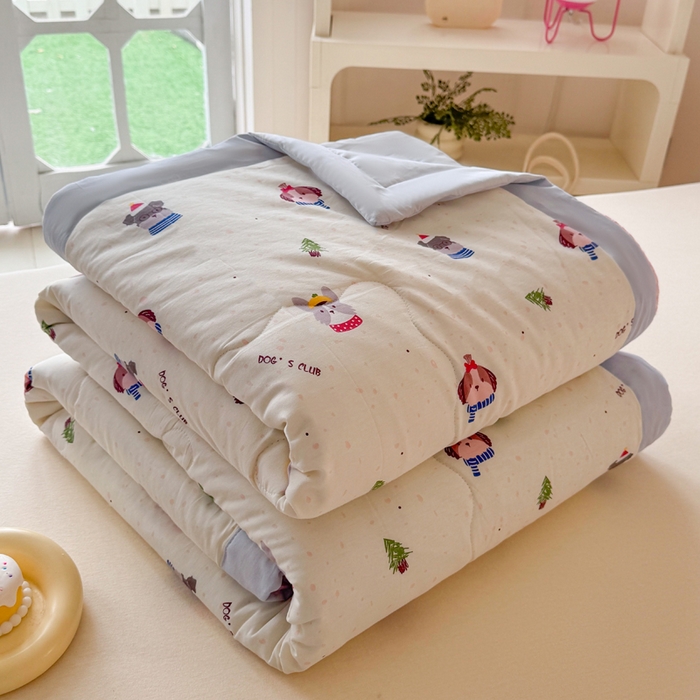 91家纺网 家纺一手货源 找家纺 宜梦家居【需要买家秀请联系老板】 2025新款双面纯棉夏被夏凉被系列 艺术熊熊