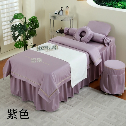 91家纺网 家纺一手货源 找家纺 千姿坊 2025新款床罩四件套-倾城 倾城-紫色