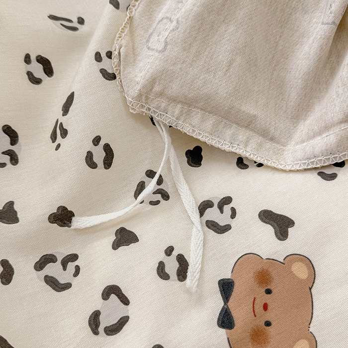 91家纺网 家纺一手货源 找家纺 绵庭家纺 2025新款12868全棉套件单品系列二四件套 豹纹小熊