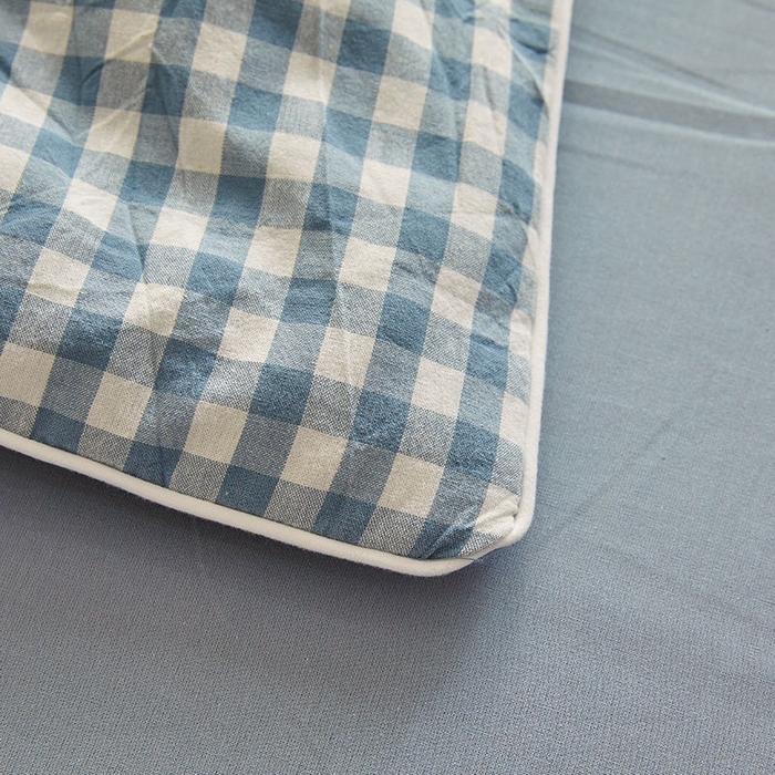 91家纺网 家纺一手货源 找家纺 金喜2025 全棉夏被四件套新疆棉花被全棉床单床笠春秋被-棉花被四件套系列 小蓝格