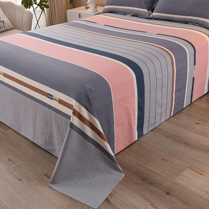 91家纺网 家纺一手货源 找家纺 润淳家居 2025新款老粗布三件套及单品 条致 粉