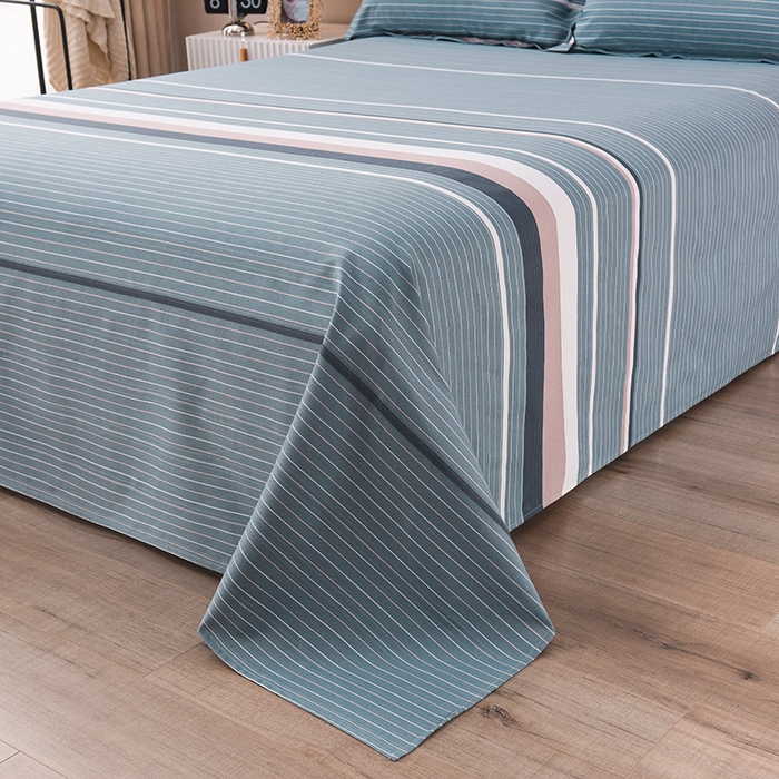 91家纺网 家纺一手货源 找家纺 润淳家居 2025新款老粗布三件套及单品 条纹情怀 灰