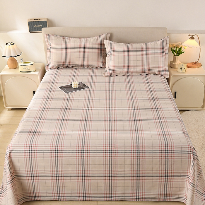 91家纺网 家纺一手货源 找家纺 润淳家居 2025新款老粗布三件套及单品 爱尚格 粉