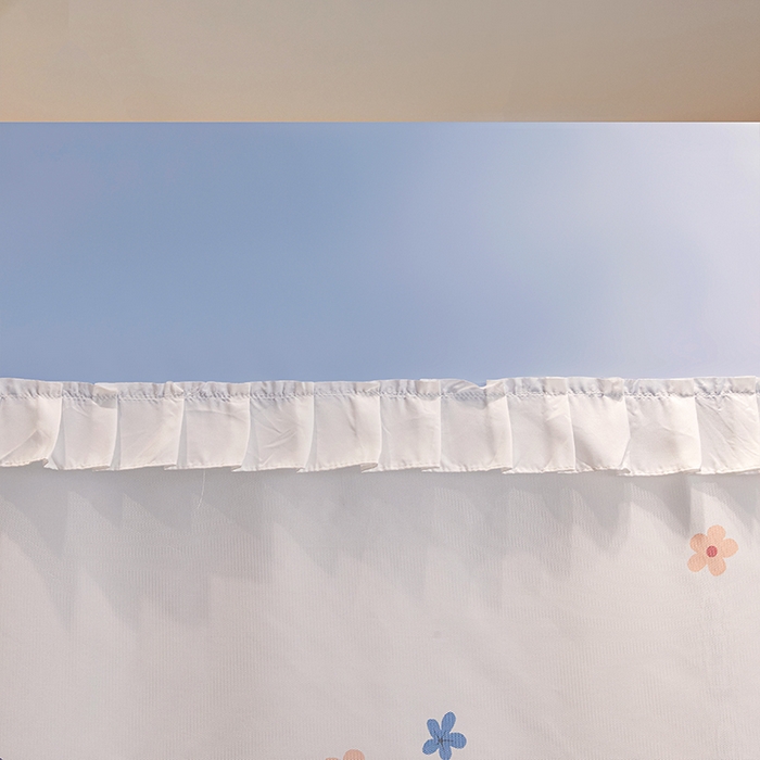 91家纺网 家纺一手货源 找家纺 锦逸家居 2025新款坐床式防摔遮光蚊帐 花开烂漫-遮光