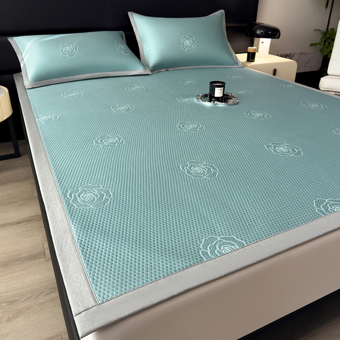 91家纺网 家纺一手货源 找家纺 （总）欧邦 2025新款A类3D立体提花冰豆豆凉席