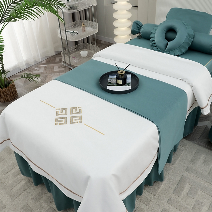 91家纺网 家纺一手货源 找家纺 千姿坊 2025新款床罩四件套-倾城 倾城-紫+白