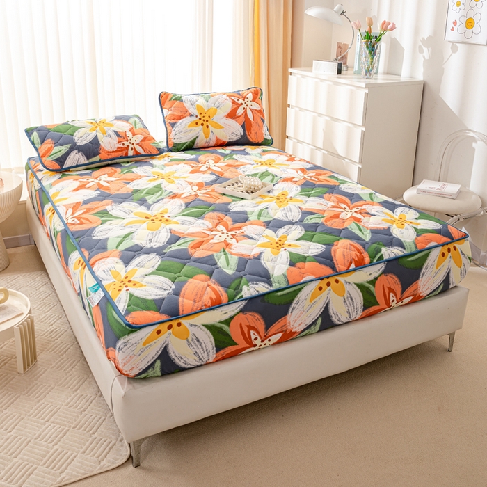 91家纺网 家纺一手货源 找家纺 云玲时尚 2025新款三防磨毛防水夹棉单人枕套 莫莉花园