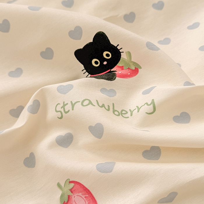 91家纺网 家纺一手货源 找家纺 绵庭家纺 2025新款12868全棉套件单品系列二单床单 甜心蜜趣