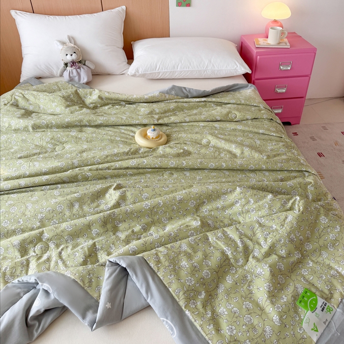 91家纺网 家纺一手货源 找家纺 宜梦家居【需要买家秀请联系老板】 2025新款双面纯棉夏被夏凉被系列 富贵满满