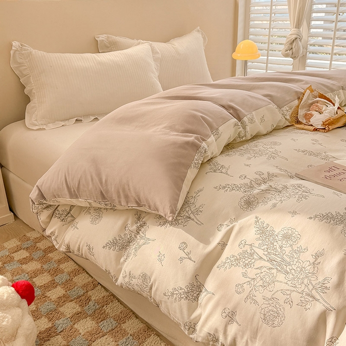 91家纺网 家纺一手货源 找家纺 绵庭家纺 2025新款12868全棉套件单品系列二单被套 苏夏觅影