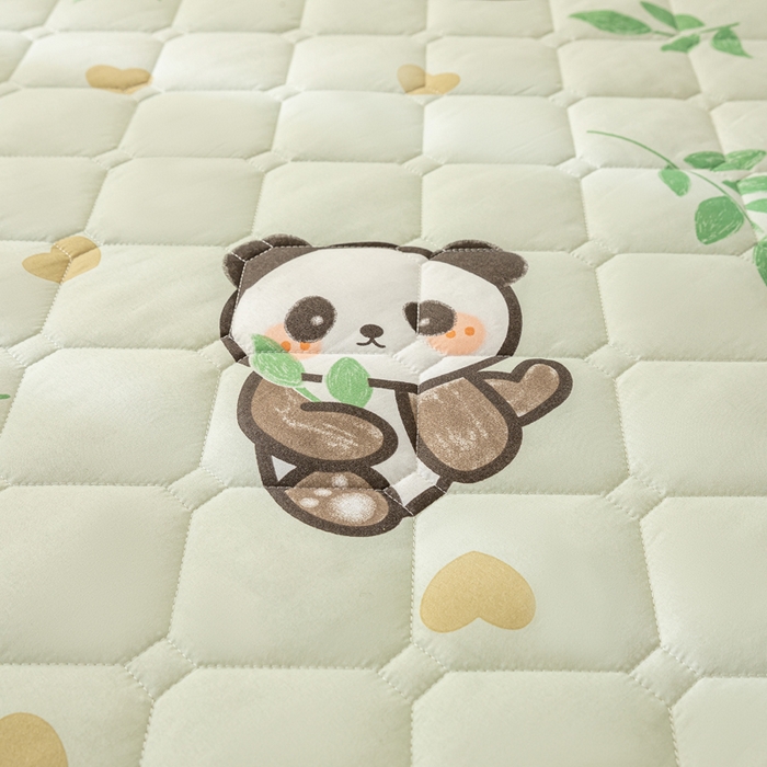 91家纺网 家纺一手货源 找家纺 云玲时尚 2025新款三防磨毛防水夹棉单人枕套 幸福熊猫