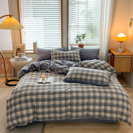 91家纺网 家纺一手货源 找家纺 （总）卡巴伦家纺 2025新款40支纯棉A类水洗棉四件套风格2