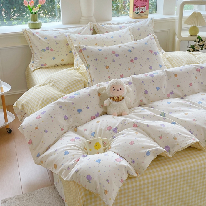 91家纺网 家纺一手货源 找家纺 铭博家纺 新款直播爆款网红全棉四件套13070印花吊边一字绣纯棉被套工艺款 星奈